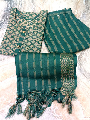 Queens Emporium Women Kurta Pant Dupatta Set