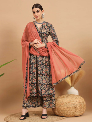 VBUYZ Women Kurta Palazzo Dupatta Set