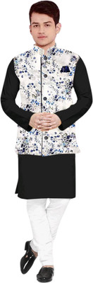 TRUST OUS Men Kurta Pyjama Ethnic Jacket Set