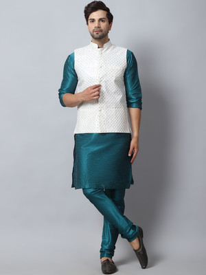 B BEN Men Kurta Pyjama Ethnic Jacket Set