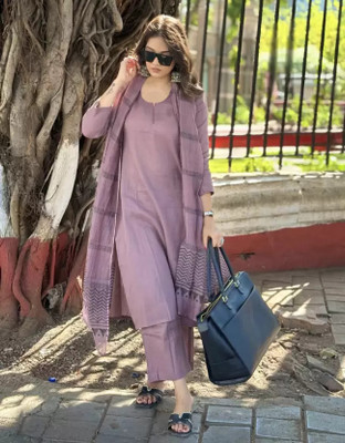 TAKSHIL CREATION Women Kurti Palazzo Dupatta Set