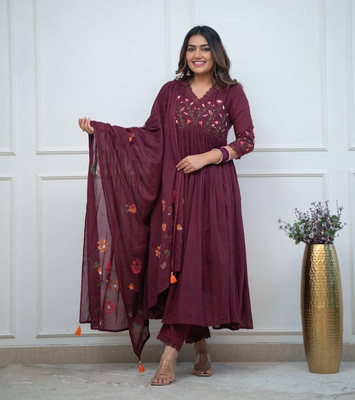 Kishori Designs Women Kurti Pant Dupatta Set