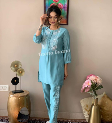 MUHANA Women Ethnic Top Pant Set