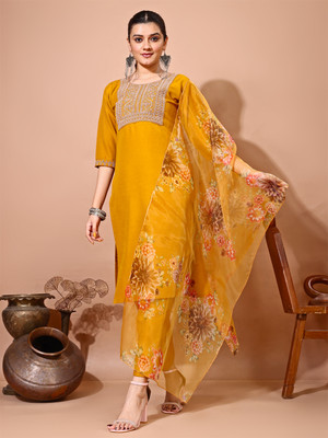 Naveera Fashion Printed Kurta, Trouser/Pant & Dupatta Set