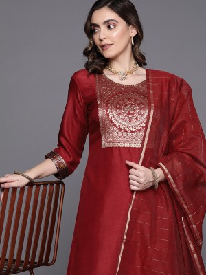 Indo Era Women Kurta Palazzo Dupatta Set