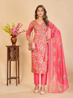 Larqi Women Kurta Pant Dupatta Set