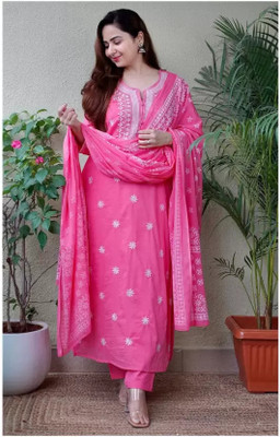 PILUDI Women Kurta Pant Dupatta Set