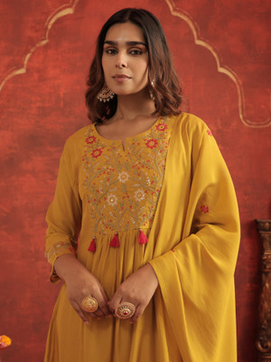 Indo Era Women Kurta Pant Dupatta Set