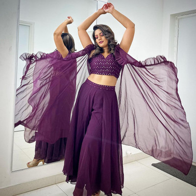 Rebikatrendz Women Ethnic Top Sharara Dupatta Set