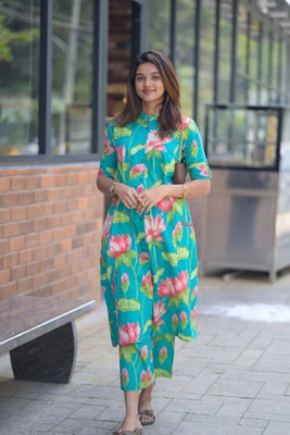 DIVACREATION Women Kurta Pant Set