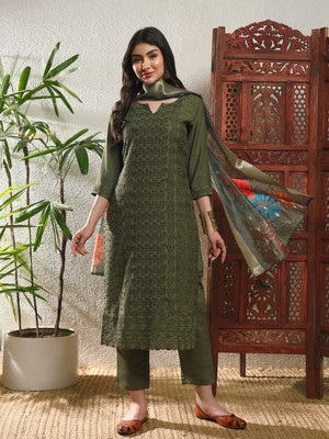 SHOPPING QUEEN Women Kurta Pant Dupatta Set