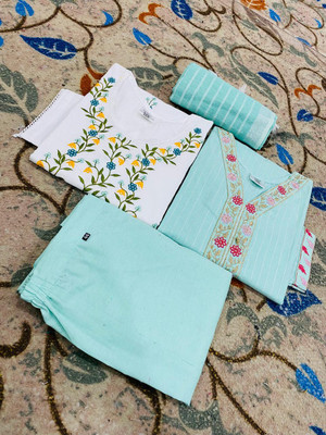 R A TEXTILE Women Kurti Pant Dupatta Set