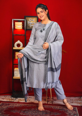 Tibra Attire Women Kurti Pant Dupatta Set