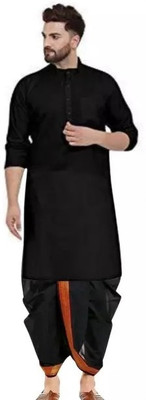 SONBAI Men Kurta Dhoti Set
