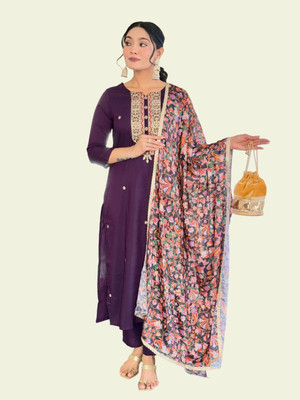 KOTRONS Women Kurti Pant Dupatta Set
