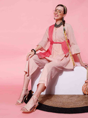 INDO STREET Women Kurta Palazzo Set