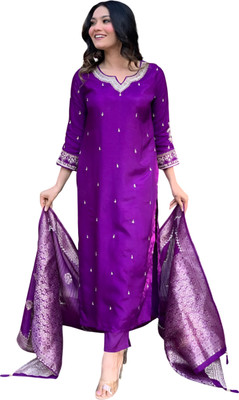 ravya fashions Women Kurti Pant Dupatta Set