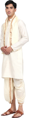 RAMESHWARAM FABRICS Men Kurta Dhoti Pant Dupatta Set
