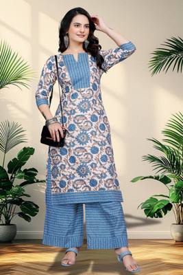 HIALTO Women Kurta Palazzo Set