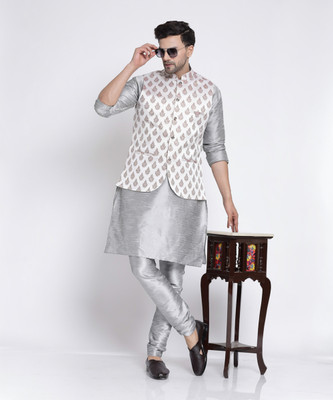 TS Lifestyle Men Kurta Pyjama Ethnic Jacket Set