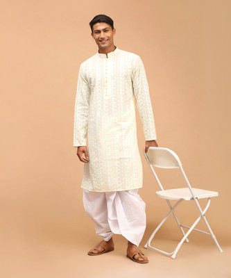 VASTRAMAY Men Kurta Dhoti Pant Set