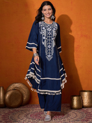 Sangria Women Kurta Palazzo Set