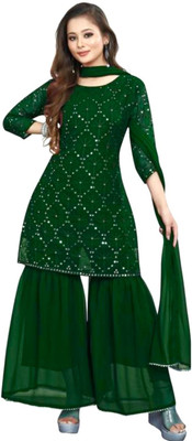 HOC's Women Kurta Palazzo Dupatta Set