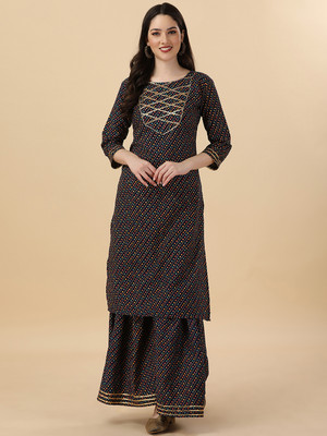 GUFRINA Women Kurti Sharara Set