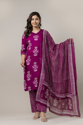 Jouglowriyaa Women Kurta Pant Dupatta Set