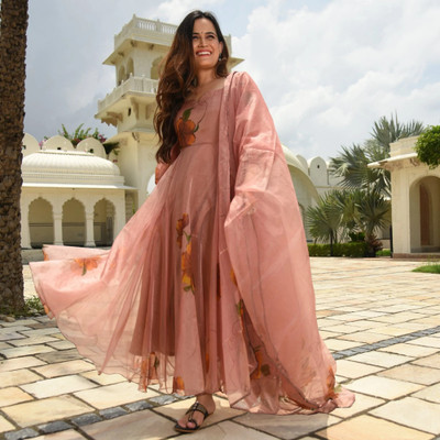 Kedar Fab Anarkali Gown(Beige)