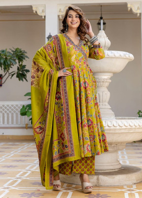 Tasrika Printed Kurta, Salwar & Dupatta Set