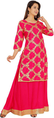 RA CREATION Women Kurta Skirt Set