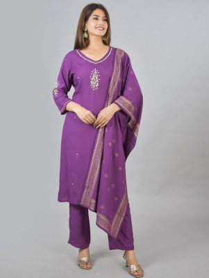 Rozy styles Women Kurta Pant Attached Dupatta Set