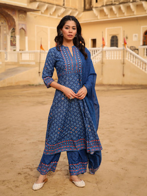 Juniper Women Kurta Pant Dupatta Set