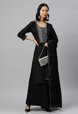 SheWill Women Kurta Palazzo Dupatta Set