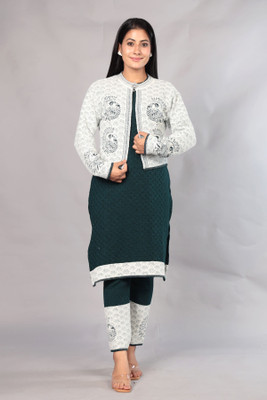 The Zigar Studio Women Kurta Pant Ethnic Jacket Set