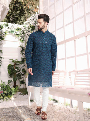 JS COLLECTION Men Kurta Churidar Set