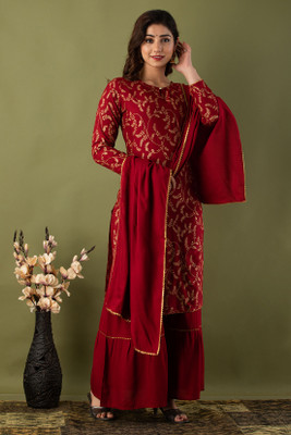 jayleen Women Kurta Sharara Dupatta Set