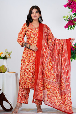 FrionKandy Women Kurta Pant Dupatta Set