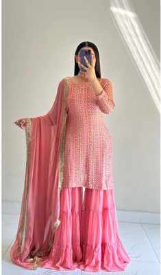 ekadanta Women Kurti Palazzo Dupatta Set
