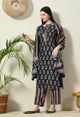 JXM Floral Print Kurta, Trouser/Pant & Dupatta Set