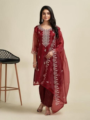 SHIV FASHION Women Ethnic Top Pant Dupatta Set