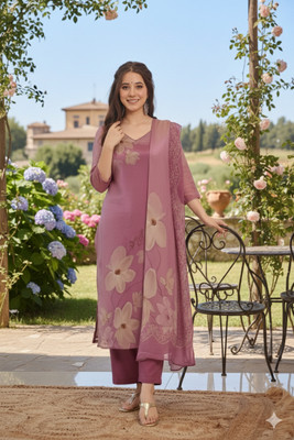 Bajrang fab Women Ethnic Top Pant Dupatta Set