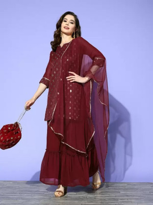 murlidhar creation Women Kurta Sharara Dupatta Set