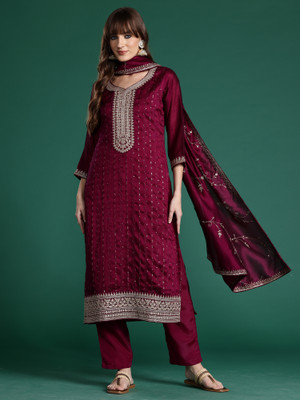 Indo Era Women Kurta Pant Dupatta Set