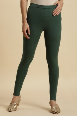 W Skinny Fit Women Green Trousers