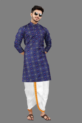 DHASU TRENDZ Men Kurta Dhoti Set