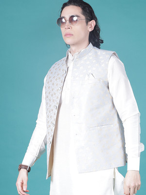 V-MART Men Kurta Pyjama Ethnic Jacket Set