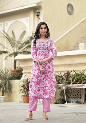 badthuniya fab Women Kurti Pant Dupatta Set