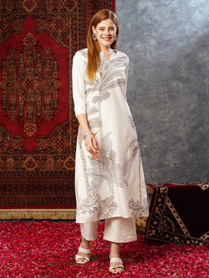 Anni Designer Printed Kurta, Palazzo & Dupatta Set